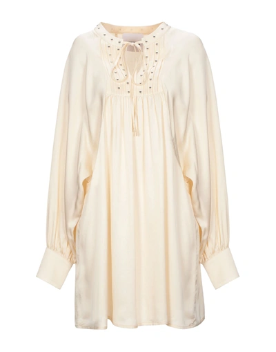 Shop Dimora Woman Short Dress Ivory Size 6 Viscose In White
