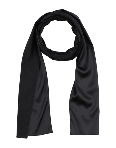 Shop Maison Margiela Woman Scarf Black Size - Silk, Elastane