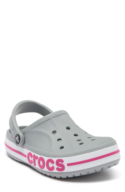Crocs Bayaband Clog In Light Grey/candy Pink | ModeSens