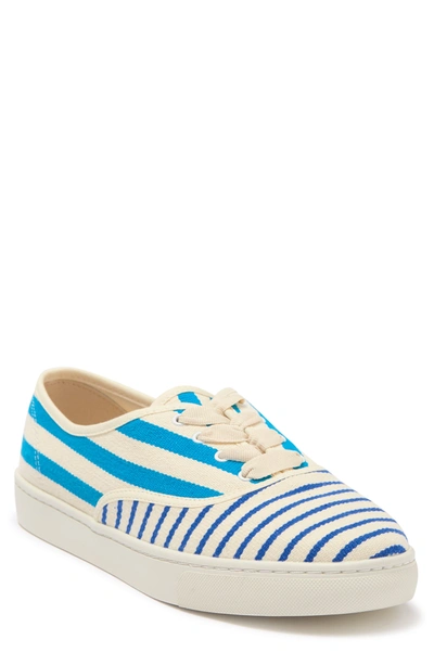 Shop Soludos Marin Stripe Sneaker In Sky Blue