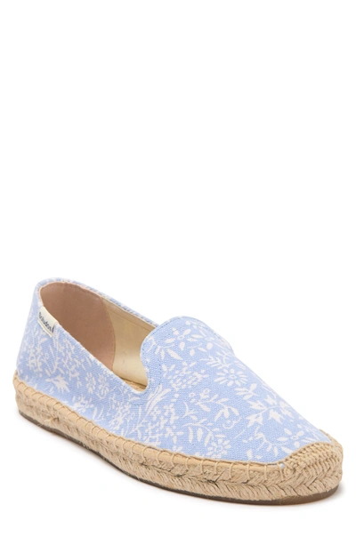 Shop Soludos Floral Canvas Espadrille Flat In Blue