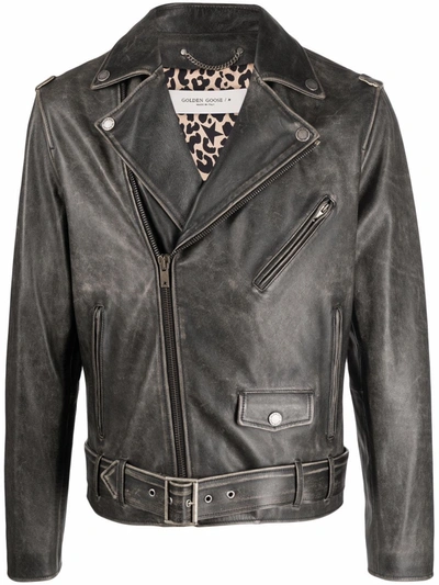 Shop Golden Goose Leather Jacket