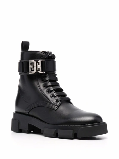 Shop Givenchy Leather Combat Boots In Black