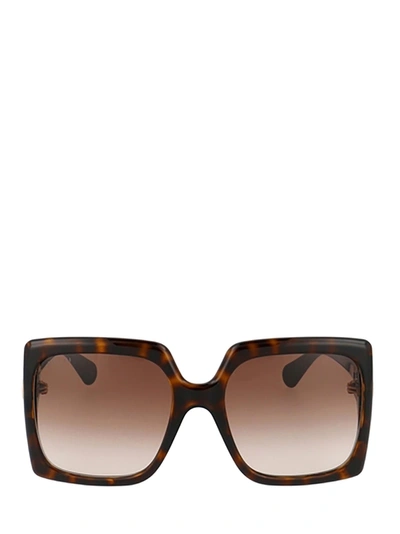 Shop Gucci Gg0876s Havana Sunglasses