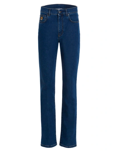 Shop Moschino Teddy Jeans In Blue