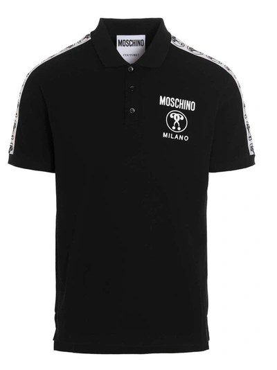 Shop Moschino Question Mark Polo In Black