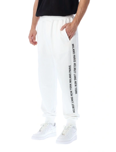 Shop Helmut Lang Box Logo Jogging Pants In White