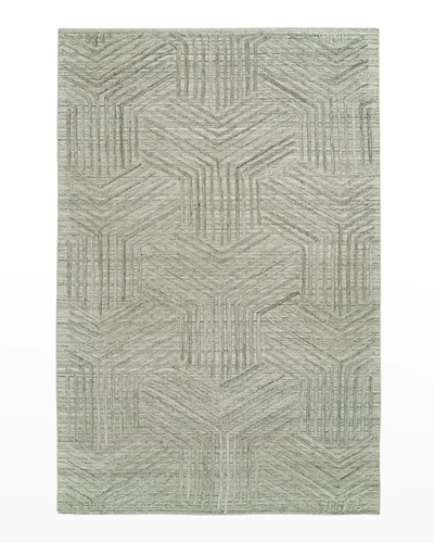 Kalaty Rug Corporation Bowie Hand Loomed Rug, 8' X 10' In Grey Heather