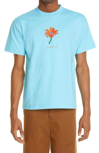 Shop Jacquemus Le T-shirt Pistoun Floral Patch Cotton T-shirt In Patch Marguerite