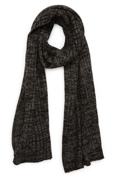 Shop Nordstrom Marled Cable Knit Scarf In Black Combo