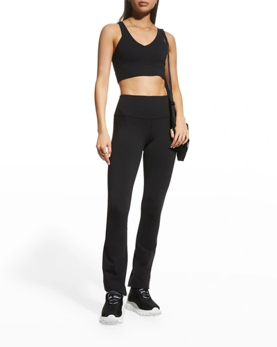 Shop Alo Yoga Airbrush High-waist Bootcut Leggings In Black