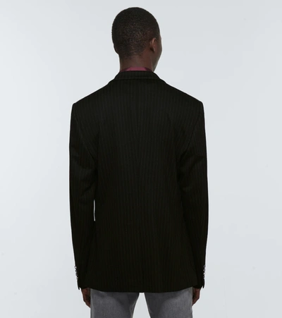 Shop Dolce & Gabbana Single-breasted Pinstriped Blazer In Double Face Fabric