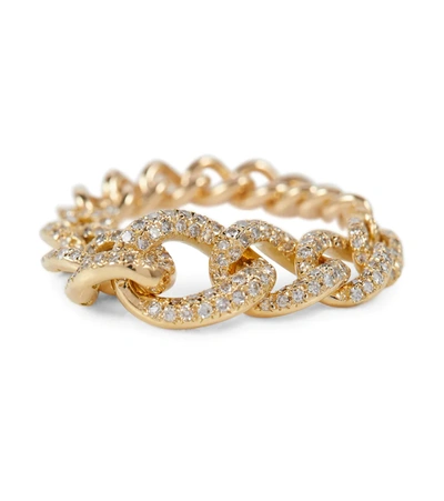 Shop Shay Jewelry Gradual Pavé Link 18kt Ring With Diamonds