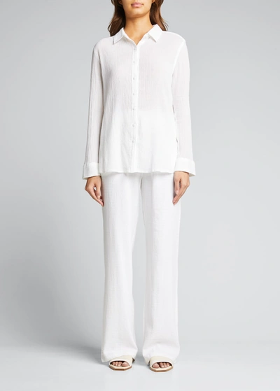 Shop Melissa Odabash Krissy Cotton Coverup Pants In White
