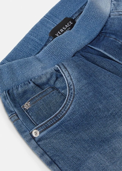 Shop Versace Denim Jeans In Blue