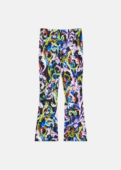 Shop Versace Baroccoflage Kids Print Pants
