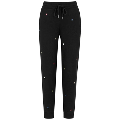 Shop Rails Oakland Star-embroidered Knitted Sweatpants In Black