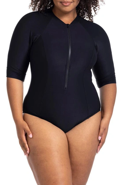Shop Artesands Sunsafe One-piece Swimsuit In Black