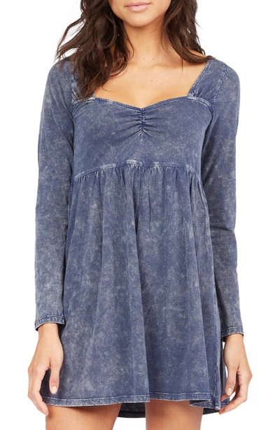 Shop Roxy Dancing Days Long Sleeve Empire Waist Dress In Mood Indigo