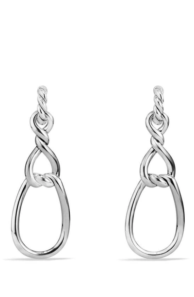 Shop David Yurman Continuance Triple Drop Earrings In Silver
