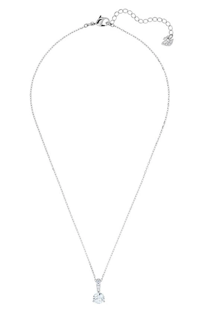 Shop Swarovski Solitaire Cubic Zirconia Pendant Necklace In White