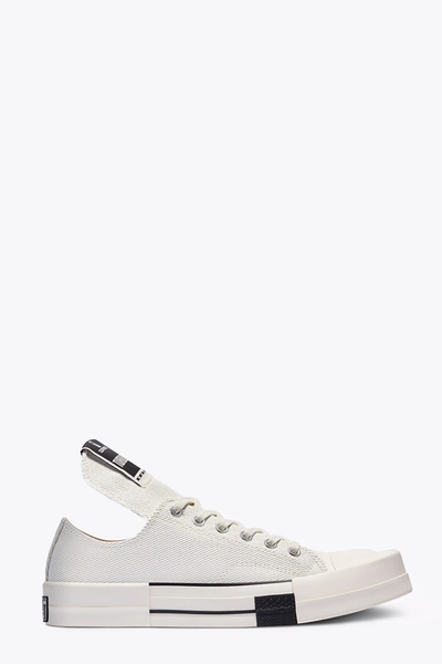 Shop Drkshdw Turbodrk Ox Rick Owens X Converse Official Collaboration White Sneaker - Turbo Dark Ox In Bianco/bianco