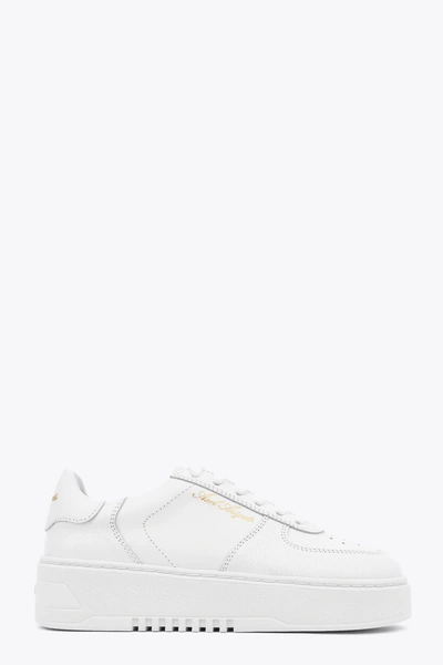 Shop Axel Arigato Orbit White Leather Low-top Lace Up Sneakers In Bianco
