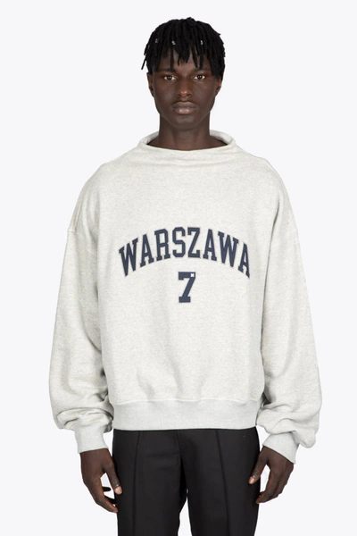 Misbhv Warszawa Mockneck Melange Grey Mockneck Sweatshirt In Grigio Melange ModeSens