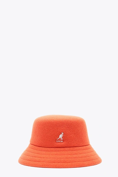 Shop Kangol Wool Lahinh Orange Towel Bucket Hat - Wool Lahinch In Arancio