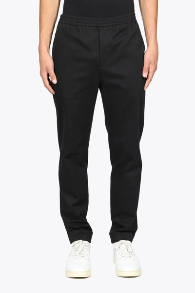 Shop Mauro Grifoni Regular Fit Pant Black Cotton Tailored Pant With Elastic Waistband In Nero
