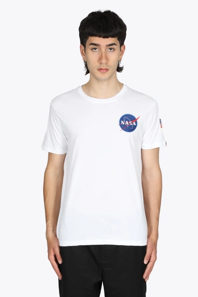 Shop Alpha Industries Space Shuttle T-shirt White Cotton Space Shuttle T-shirt In Bianco