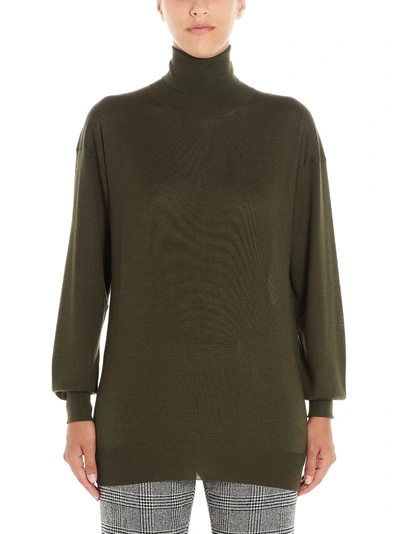 Shop Tom Ford Turtleneck Ribbed Knit Sweater In Green