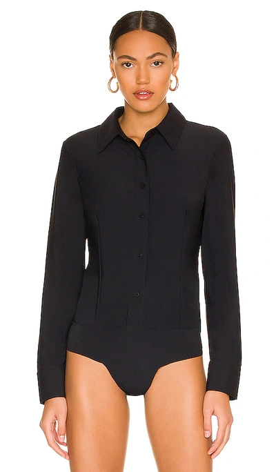 Commando Classic Button Down Bodysuit in Black