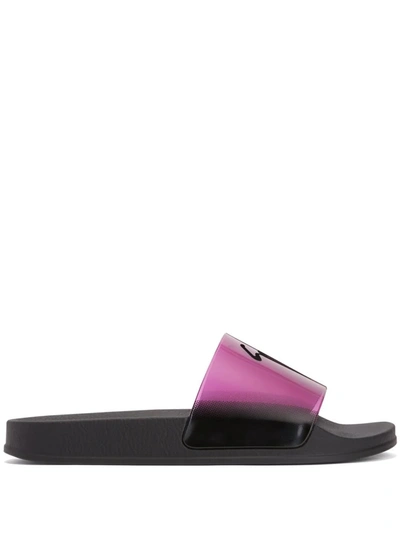 Shop Giuseppe Zanotti Brett Signature Slides In Rosa