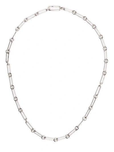 Shop Tom Wood Large Box Chain Necklace In Silber