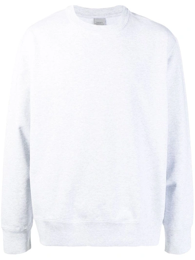 Shop Suicoke Ribbed-trim Cotton Sweatshirt In Grau