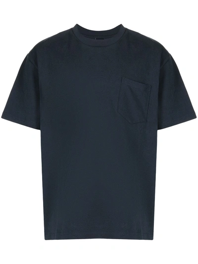Shop Suicoke Chest-pocket Crew-neck T-shirt In Blau