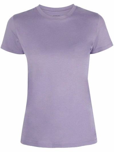 Shop Vince Slim Cotton T-shirt In Violett