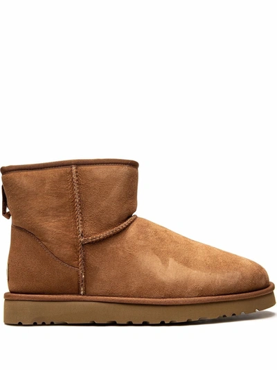 Shop Ugg Classics Mini Boots In Braun