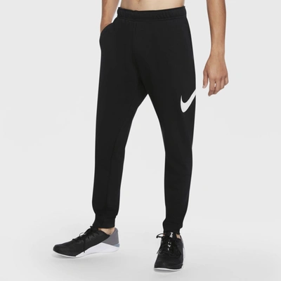 Shop Nike Men's Dry Graphic Dri-fit Taper Fitness Pants In Black