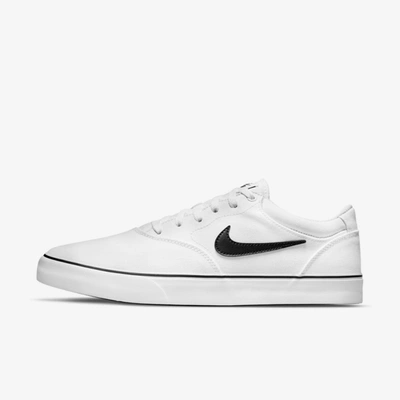 Shop Nike Unisex  Sb Chron 2 Canvas Skate Shoes In White