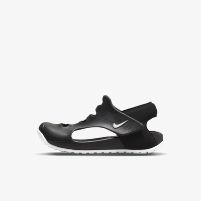 Shop Nike Sunray Protect 3 Little Kids' Sandals In Black,white