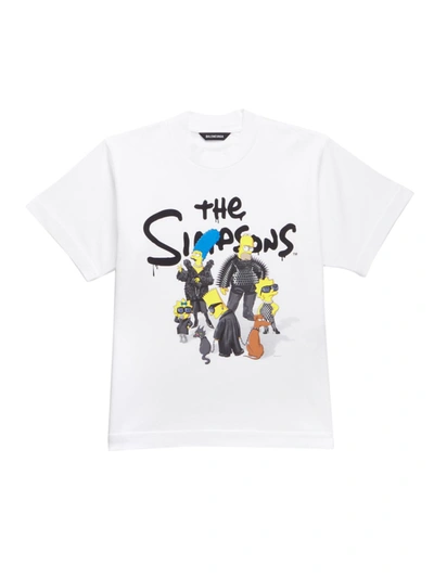 Shop Balenciaga Little Kid's & Kid's The Simpsons & 20th Television T-shirt In White