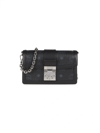 Shop Mcm Women's Gretl Visetos Monogram Mini Crossbody Bag In Black