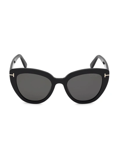 Shop Tom Ford Izzi 53mm Polarized Lens Cat Eye Sunglasses In Black
