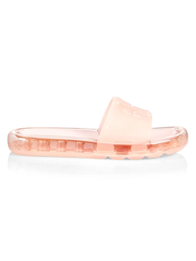 Tory Burch Logo-embossed Bubble Jelly Slides In Pink | ModeSens
