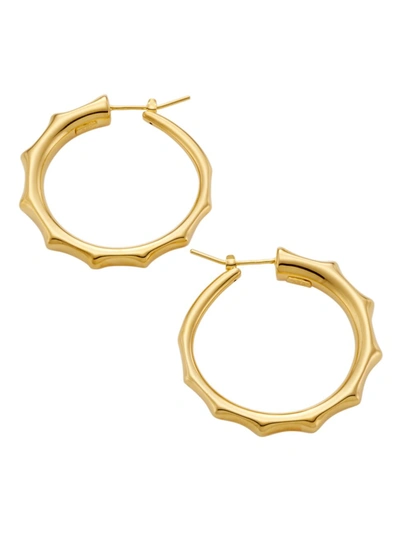 Shop Saks Fifth Avenue Women's Large 14k Gold Cape Hoop Earrings In Yellow