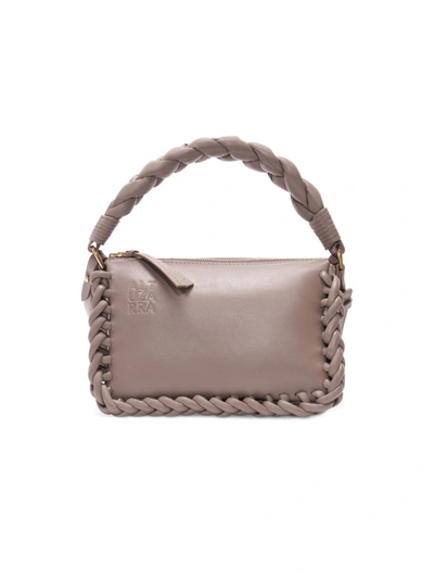 Shop Altuzarra Women's Small Braided Leather Top Handle Bag In Taupe