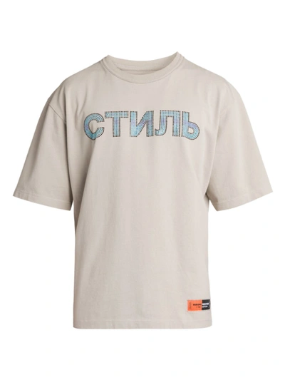 Shop Heron Preston Men's Crystal-embellished T-shirt In Grey