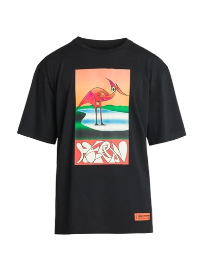 Shop Heron Preston Heron Abstract Printed T-shirt In Black